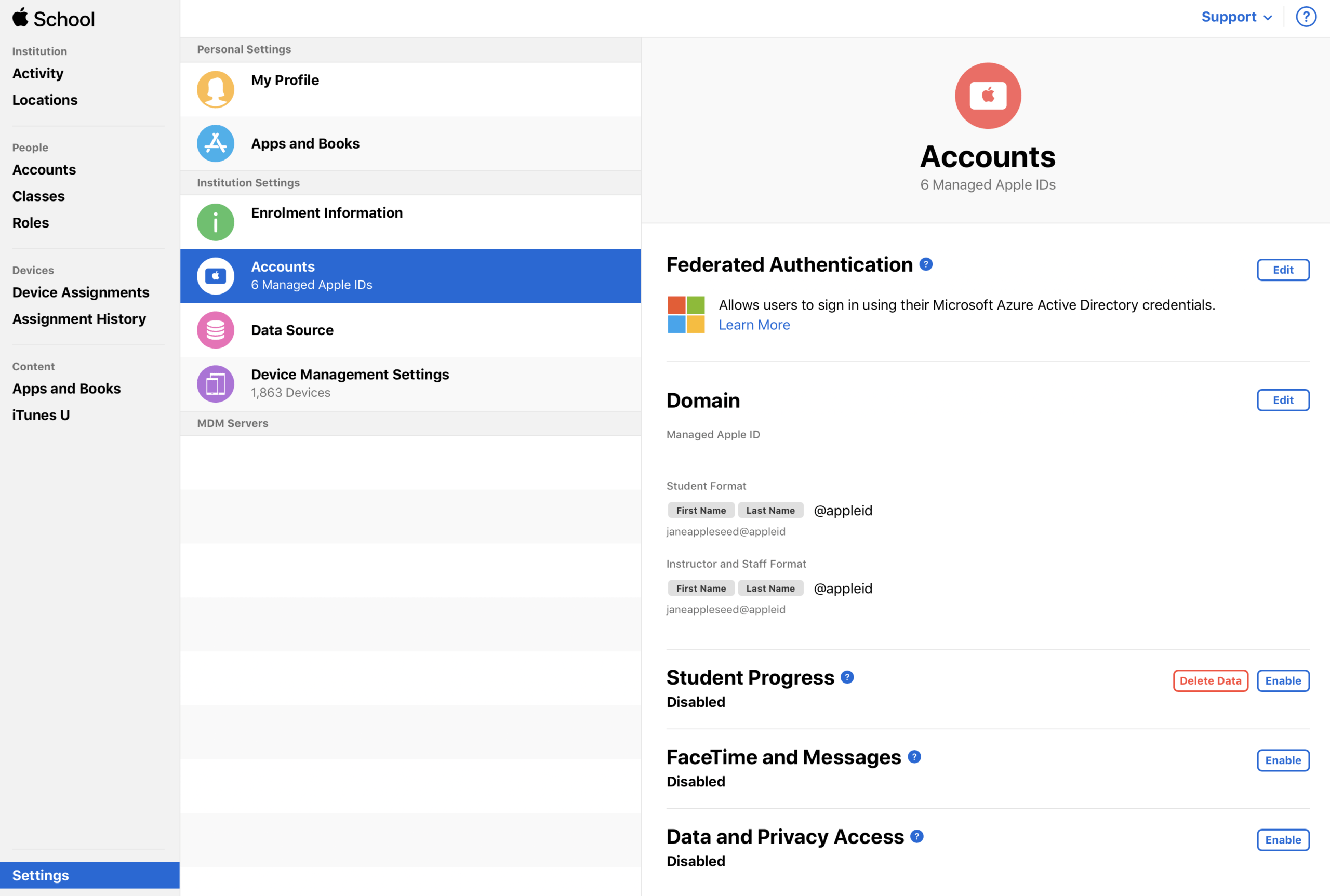 Managed Apple IDs in Apple Business Manager